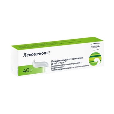 Լևոմեկոլ 7,5 մգ/գ + 40 մգ/գ — փաթեթավորում